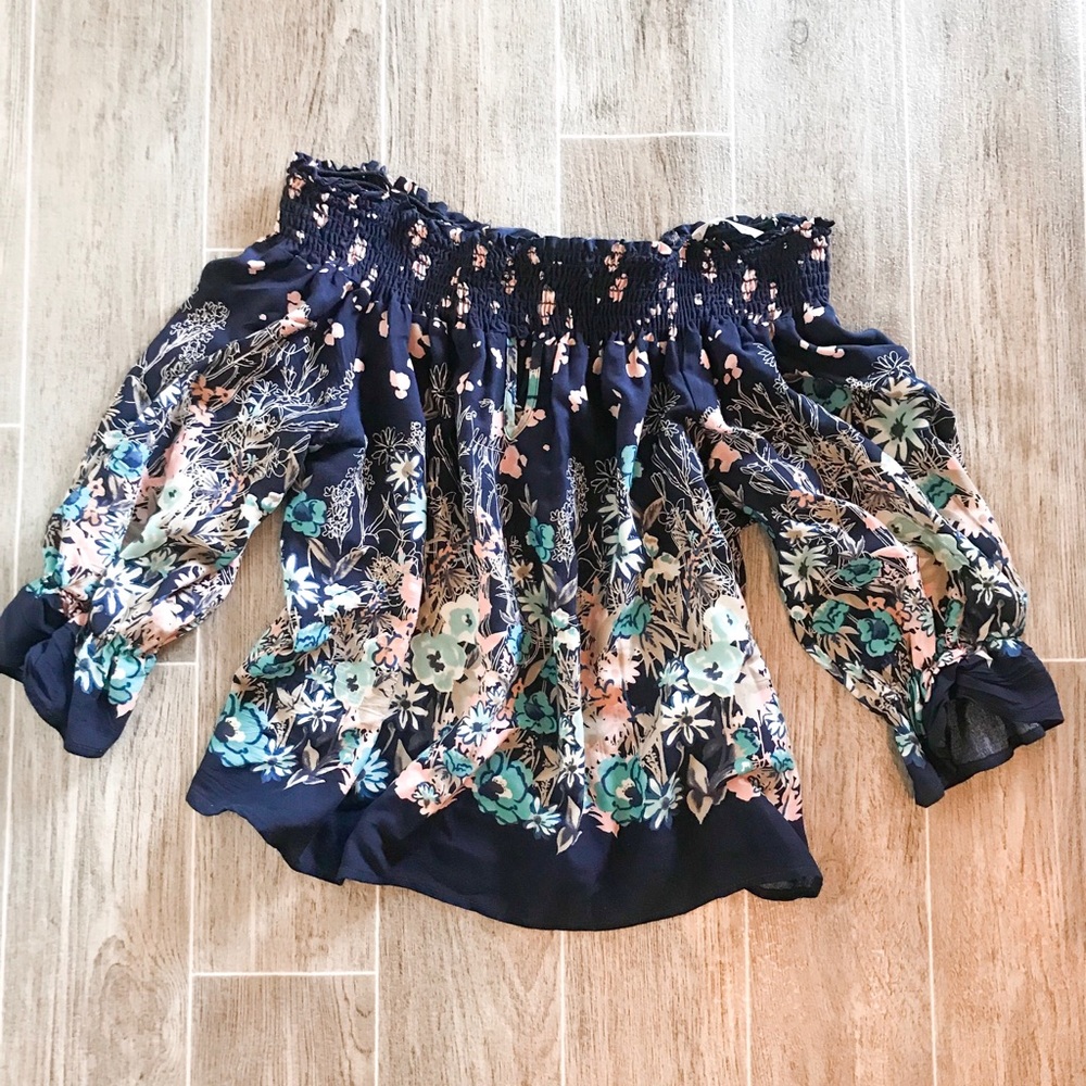Off the shoulder floral top